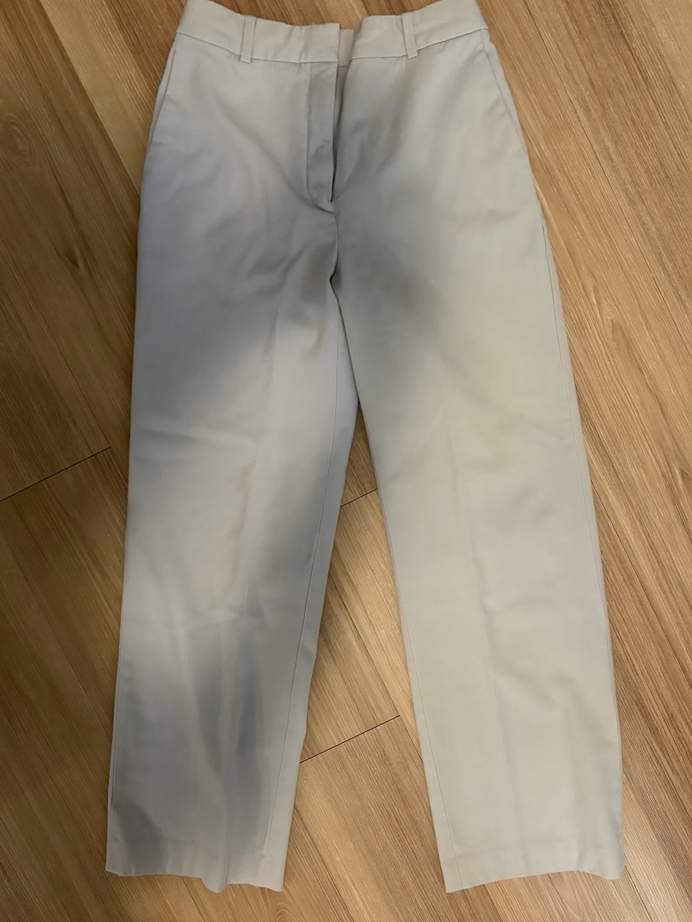 Babaton Light Gray Straight Trousers